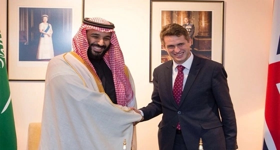 بالصور.. ولي العهد يبحث مع وزير الدفاع البريطاني التعاون العسكري