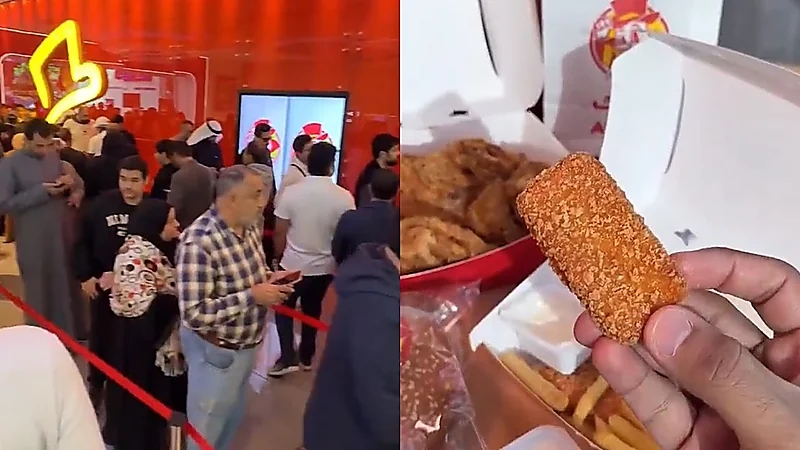 البيك يفتتح أول فروعه في الكويت وسط اقبال وازدحام كبير عليه .. فيديو
