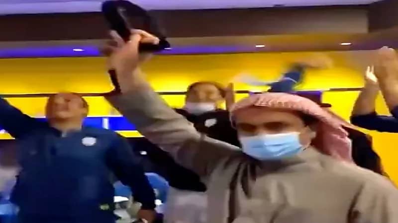 شاهد.. فرحة خالد البلطان ولاعبي ‎الشباب بعد الانتصار على النصر برباعية