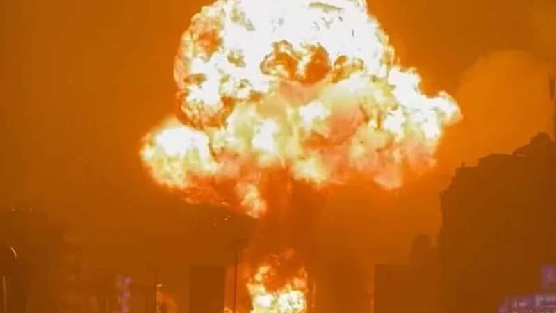 انفجار محطة للغاز في اليمن.. فيديو