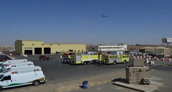 قوة أمن المنشآت بعسير تنفذ فرضية اقتحام مركبة لنقطة التفتيش