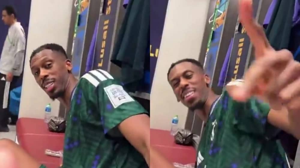كنو يحتفل في غرفة الملابس بعد هدفه الحاسم وتأهل الأخضر .. فيديو