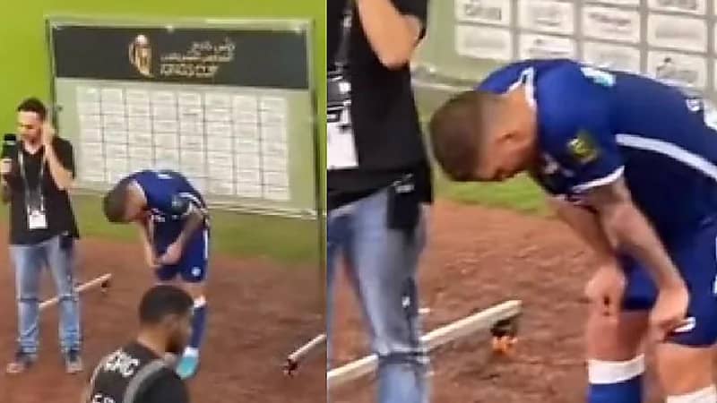 كويلار غير قادر على الوقوف على قدميه بعد كلاسيكو الاتحاد والهلال (فيديو)