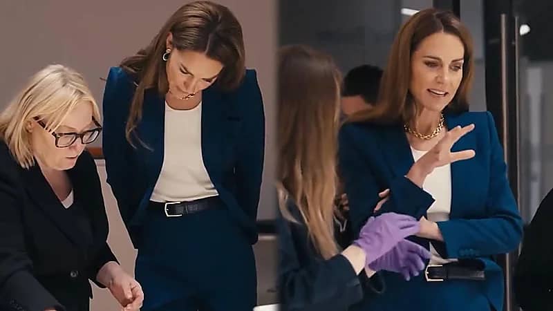 الأميرة كيت ميدلتون خلال زيارتها لمتحف V&A إيست ستورهاوس في لندن .. فيديو