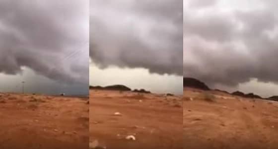 بالفيديو.. سحب رعدية ممطرة غرب تبوك