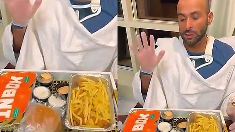 يزيد الراجحي يوثّق تناوله وجبة بروست خلال عشاءه داخل المستشفى.. فيديو