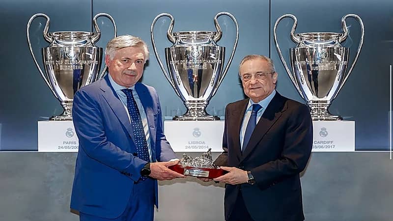 صدام بين أنشيلوتي ورئيس ريال مدريد بسبب فاران