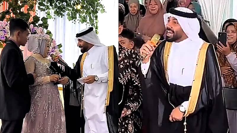 شاب يسافر لإندونسيا لحضور حفل زفاف عاملتهم المنزلية .. فيديو