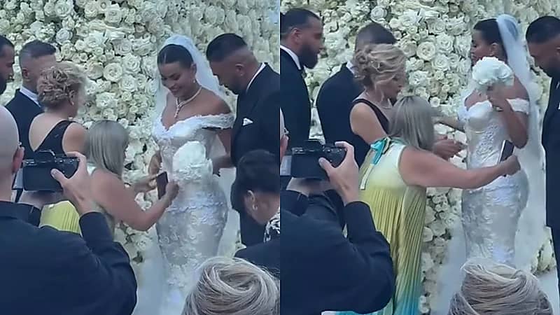 زوج الدكتورة يومي يثير الجدل بانفعاله على والدته أثناء تقديم الذهب بحفل الزفاف .. فيديو