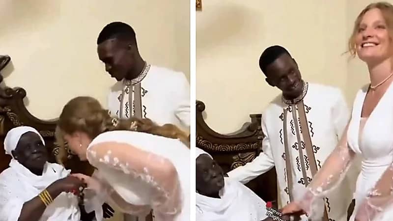 أوروبية حسناء تقع في غرام شاب إفريقي.. فيديو