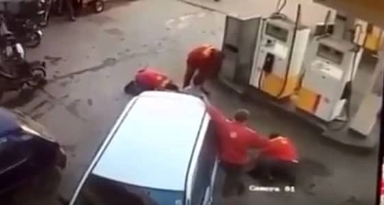 فيديو| لحظات الرعب والخطر أثناء محاولة تفجير محطة وقود من مجهولين