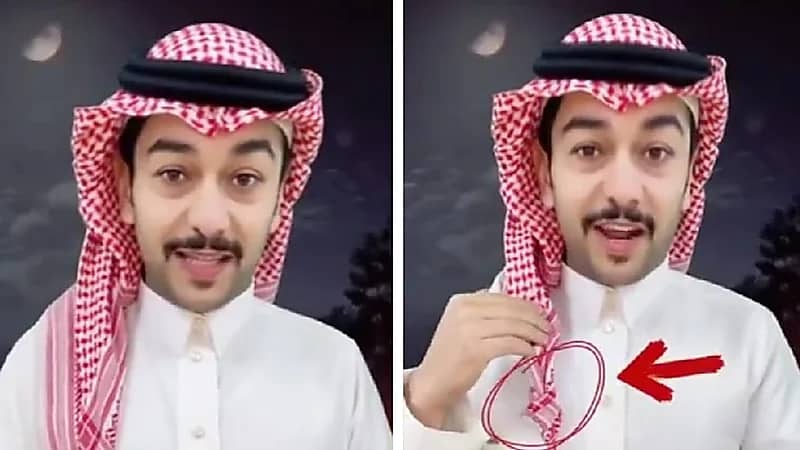 السردي يوضح معنى حركة ربط طرف الشماغ ورمزيته عند البدو .. فيديو
