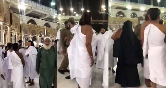 بالفيديو.. حقيقة إيقاف معتمرة وهي تؤدي العمرة بإحرام الرجال