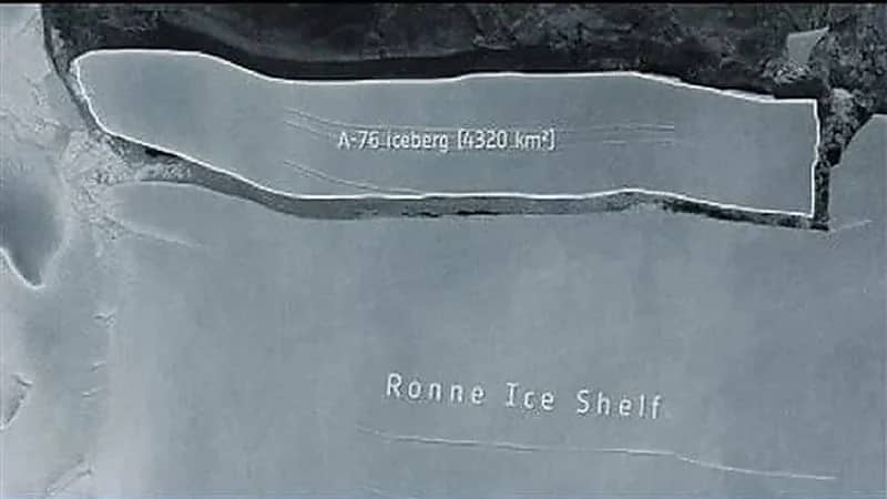 انفصال أكبر جبل جليدي في العالم من مكانه