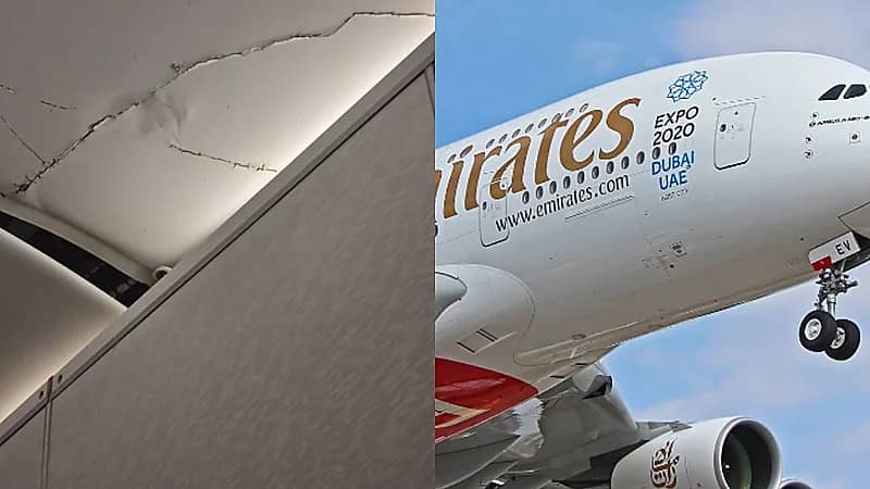 إصابة 14 شخصا على متن طائرة جراء مطبات هوائية..صور