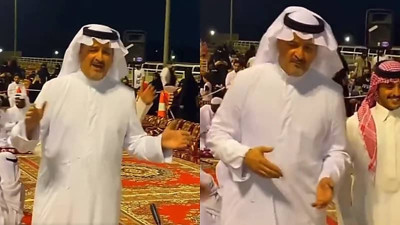 فيديو.. الأمير بندر بن خالد الفيصل يرقص "السامري" في الطائف