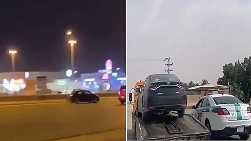 بالفيديو.. الإطاحة بقائد مركبة يمارس التفحيط في الرياض