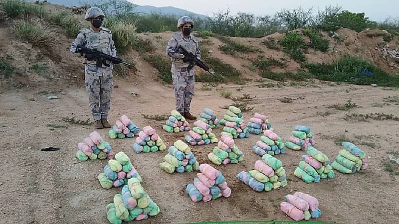 إحباط تهريب 97 كيلوجرامًا من القات المخدر بالحرث