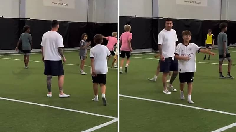 فيديو عفوي لميسي مع ابنه وأصدقائه