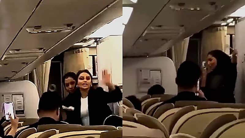 مجموعة شباب يغنون على طائرة كويتية .. فيديو