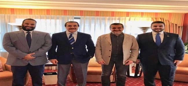 صورة تجمع ولي العهد والأمير محمد بن فهد في نيويورك