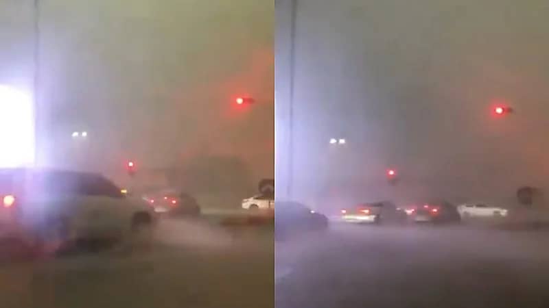 أمطار وعواصف رعدية جنوب ⁧صبيا⁩..فيديو