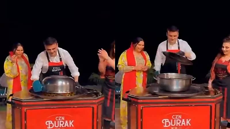 شاهد.. أحلام تستقبل الشيف بوراك في بيتها