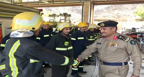 مدير مدني الباحة يقوم بجولة لإدارة الدفاع المدني بالمخواه