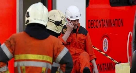 بالصور.. حريق ضخم يلتهم مصنع " كعك " في بروكسل