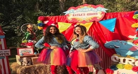 شاهد.. إيمي ودنيا سمير غانم في عيد ميلاد " كيلا "