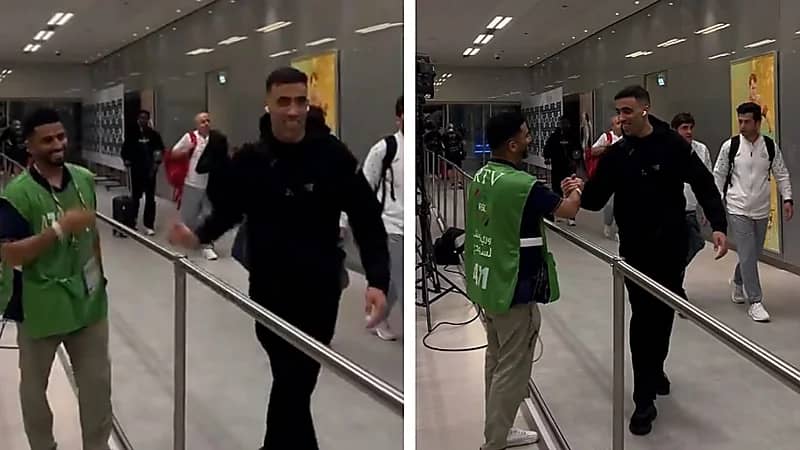 حمدالله عقب وصوله ملعب الجوهرة: اتجه إلى غرفة لاعبي الاتحاد .. فيديو