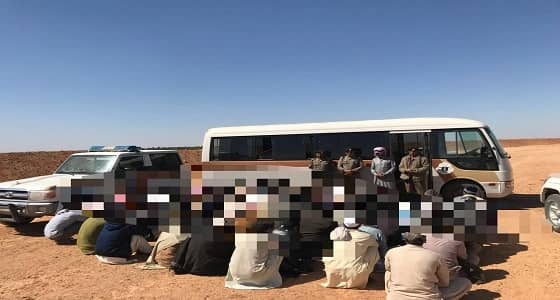 بالصور.. شرطة الجوف تعلن ضبط مجموعة من مخالفي أنظمة العمل والإقامة