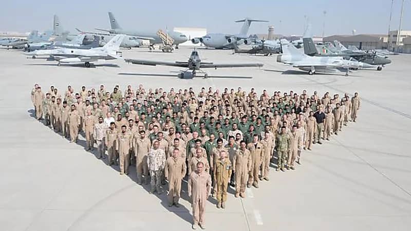 القوات الجوية تختتم مشاركتها في تمرين علم الصحراء 2025