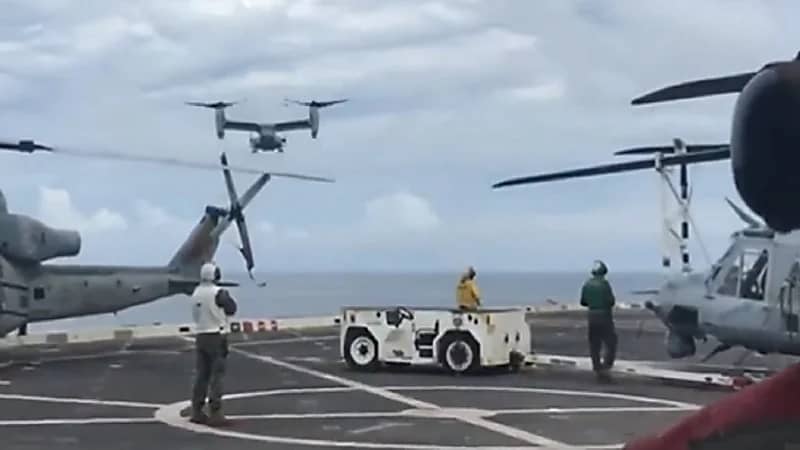 بالفيديو.. لحظة تحطم طائرة مروحية أمريكية