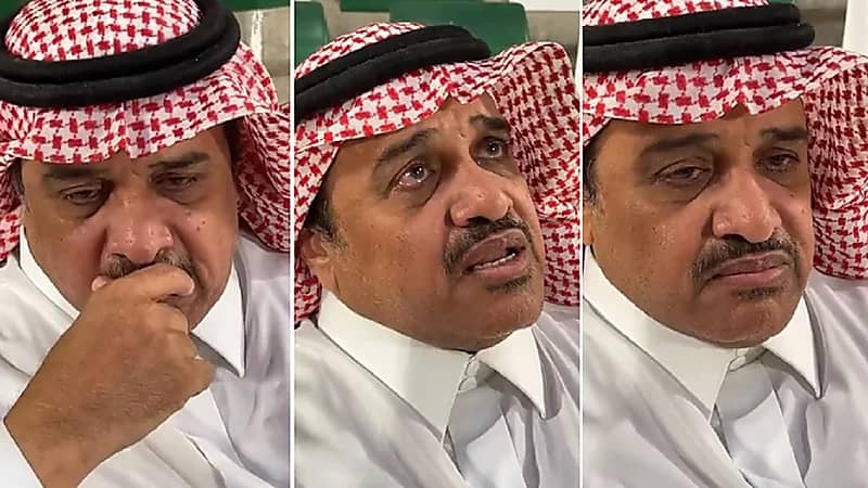 بالفيديو.. المعلق غازي صدقة يبكي بعد دخوله لمقر الأهلي