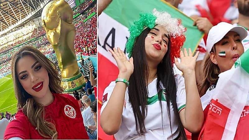 بحماسة وحضور الحسناوات.. أبرز لقطات جماهير المونديال في مباريات اليوم