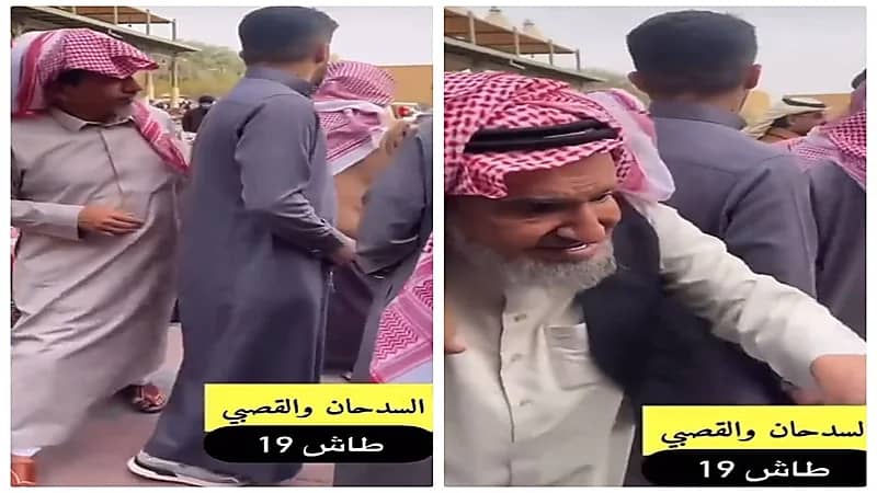 شاهد.. القصبي والسدحان في سوق الزل خلال تصوير "طاش ما طاش"