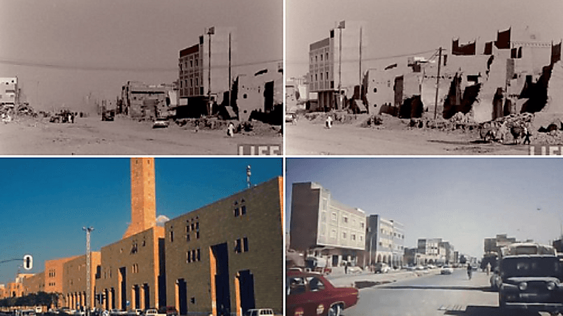 شارع الشميسي الجديد في فترات زمنية مختلفة