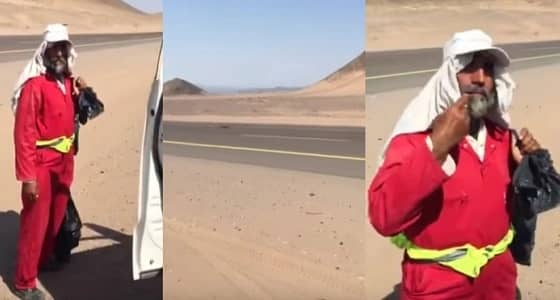 بالفيديو.. إجبار عامل مسن على العمل بالجبال وقت الظهيرة