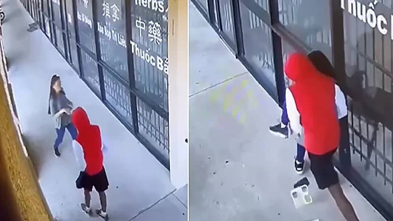 بالفيديو.. لص يتسبب في شلل امرأة