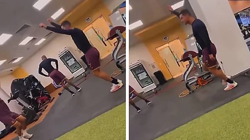 حمد آل منصور يُعلم رونالدو السعب .. فيديو