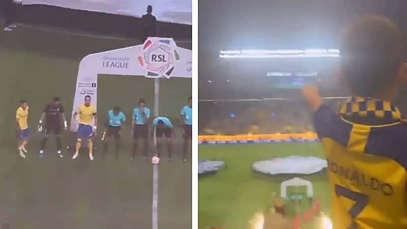 تواجد عائلة رونالدو في ملعب الأول بارك .. فيديو