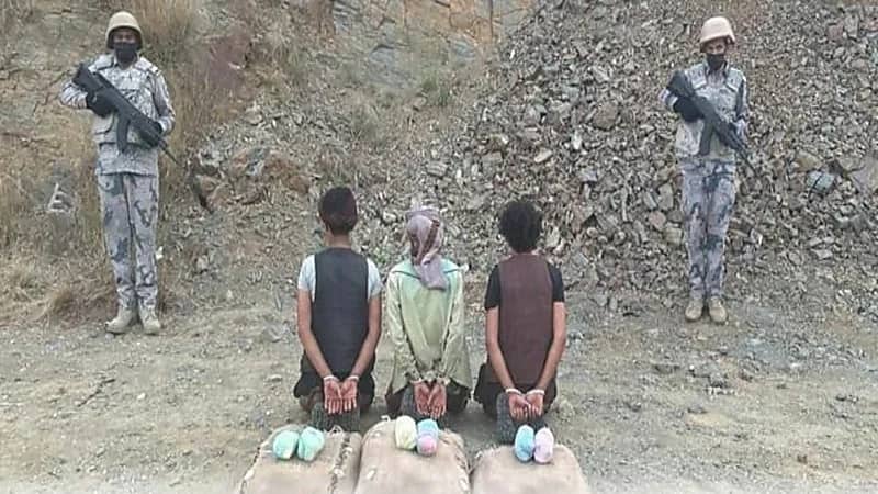 القبض على 3 مخالفين لمحاولتهم تهريب 75 كيلوجرامًا من نبات القات المخدر بجازان