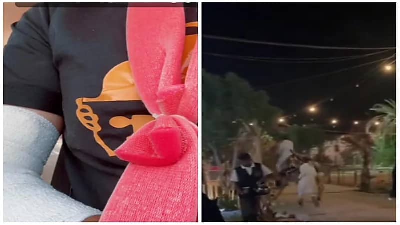 مشهد يحبس الأنفاس لحظة انزلاق جمل وسقوط راكبه.. فيديو