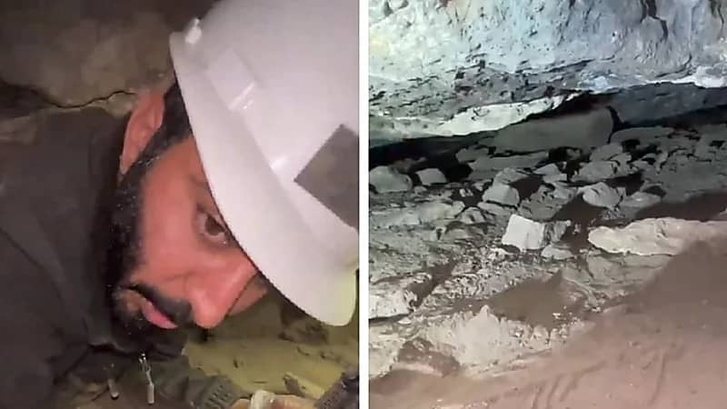 عبدالرحمن المطيري ينجو بأعجوبة بعد محاصرة أفعى له داخل أحد الكهوف .. فيديو