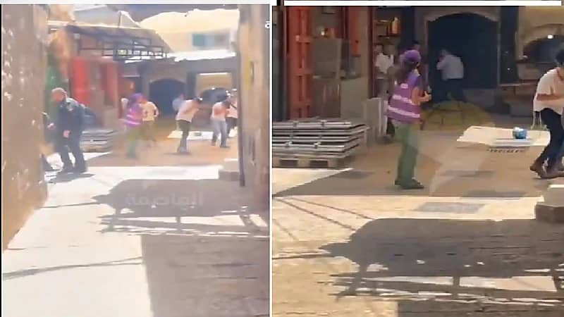 إسرائليون يعتدون على فلسطينيين داخل سوق عام بالقدس.. فيديو