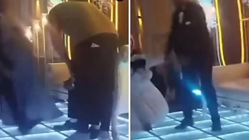 اتعملي سحر أسود  ..  أول تعليق من العريس الذي اعتدى على عروسه في حفل زفافهما   .. فيديو