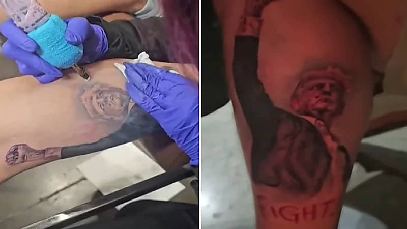 أمريكون يضعون صور ترامب وشما على أجسادهم.. فيديو