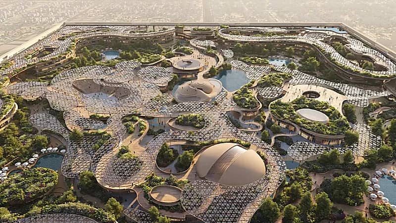 لقطات تُظهر المخطط الرئيسي لمشروع ⁧‫المربع الجديد‬⁩ أكبر داون تاون في العالم