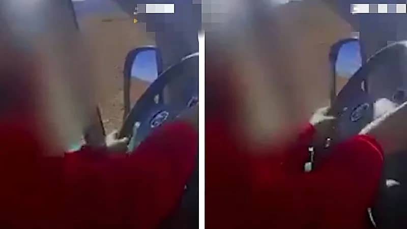 تصرف مريب لسائق حافلة مدرسية مع إحدى التلميذات يُشعل الجدل  ..  فيديو